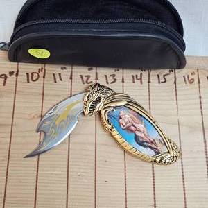 lot 123 image: Franklin Mint Dragon Knife in Zippered Case