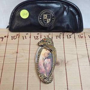 lot 124 image: Franklin Mint Dragon Knife in Zippered Case