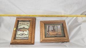 lot 4 image: Lot of 2 Pictures, Deer and Two Brook Lodge