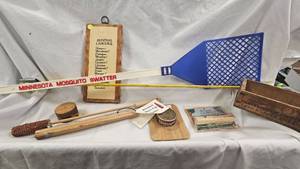 lot 10 image: Bohemian FishingHunting Lot, Back scratcher, GPS, Bottle Opener, Signs