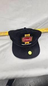 lot 16 image: Classic Schmidt Beer Courderoy Hat in Black, Like New