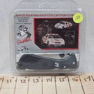 lot 188 image: Dale Earnhardt Collectors Knife by Sam Bass Designs