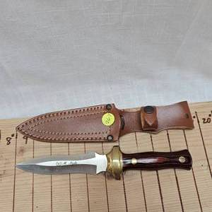lot 267 image: M Nieto Beautiful Dagger Knife with Leather Sheath