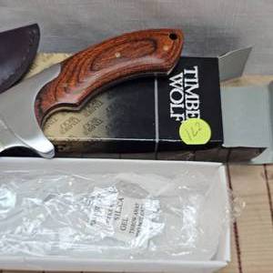 lot 271 image: Timberwolf German Bowie 4 Blade with Sheath