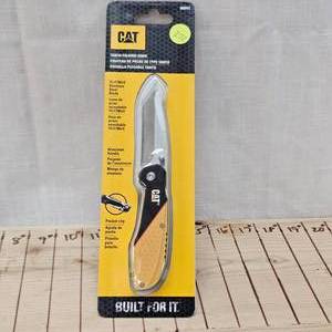 lot 272 image: CAT-Tanto Folding Knife, as new