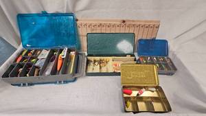 lot 108 image: Plano and Metal Tackle Boxes with Contents