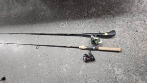 lot 171 image: St Croix Triumph 6ft Combo with Ceymar Reel and Johnson Brand Combo RodReel