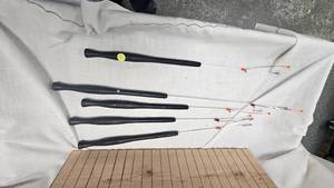 lot 245 image: Lot of 5 Spring Bobber Poles(like new)
