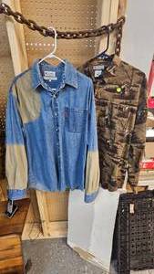 lot 118 image: Lot of 2 Sportsman Sheets-Courderoy wLamb Pattern and Denim Two Tone-Both Large