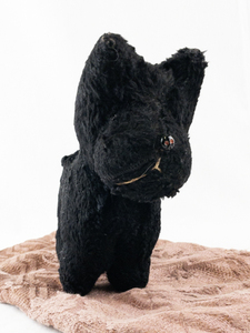 lot 36 image: Vintage Black Dog Plush Stuffed Animal