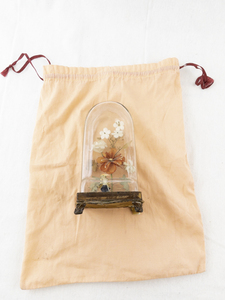 lot 52 image: Vintage Dome Diorama with Flowers and Figurine