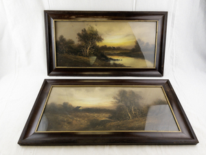 lot 90B image: Pair of Framed Pastel Landscape Drawings Attributed to William Henry Chandler