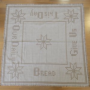lot 154 image: Handmade Gingham Bread Clothe Give Us This Day Our Daily Bread