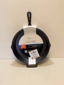lot 41 image: MAINSTAYS 12-INCH PRE SEASONED CAST IRON SKILLET
