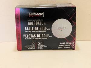 lot 94 image: KIRKLAND SIGNATURE 3-PIECE URETHANE COVER GOLF BALLS 24PK.