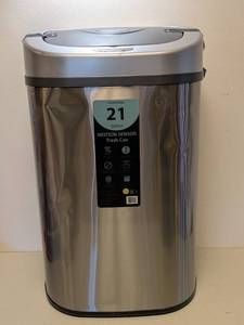 lot 105 image: NINESTARS 21 GALLON MOTION SENSOR TRASH CAN