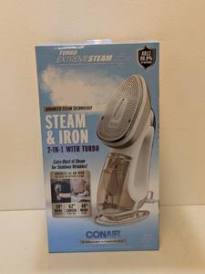 lot 109 image: CONAIR TURBO EXTREME STEAM 2-IN-1 W TURBO STEAM & IRON