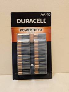 lot 112 image: NEW DURACELL AA POWER BOOST BATTERIES 40PK.