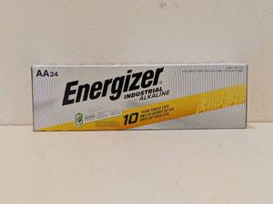 lot 114 image: ENERGIZER INDUSTRIAL ALKALINE BATTERIES 24PK.