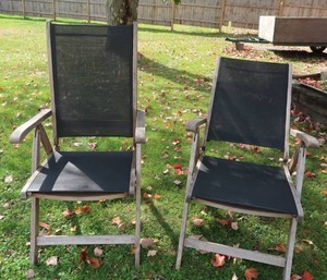 lot 46 image: RECLINING LAWN CHAIRS