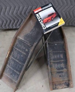 lot 88 image: CHILTON CAMAROFIREBIRD MANUAL  METAL CAR RAMPS