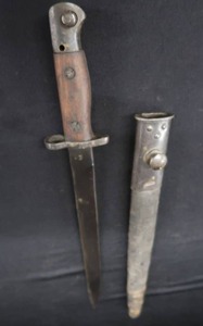lot 104 image: 1907 BAYONET WITH SHEATH
