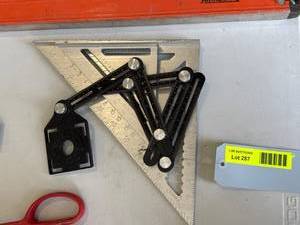 lot 287 image: Rafter Squares and Multi Angle Measuring Template