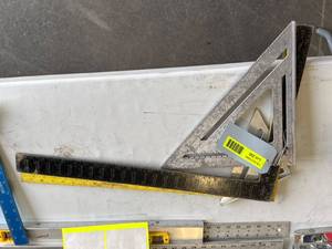 lot 290 image: Swanson Big 12 Speed Square, Empire Rafter Square, and Two 24-Inch Squares