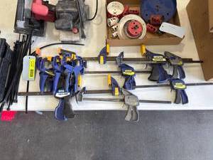 lot 294 image: 11 Clamps, Most Are Irwin Quick-Grip