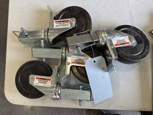 lot 296 image: 5-Inch Scaffold Casters with Four Wheels and Locks