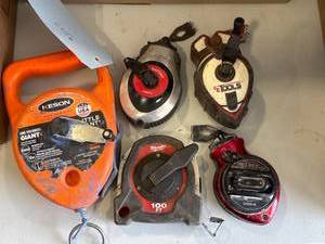 lot 297 image: Chalk Lines and Tape Measures (Keson, Tajima, CE Tools, Milwaukee)