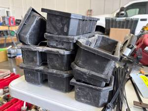lot 299 image: Milwaukee Packout Bins - Stack of Storage Containers