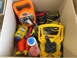 lot 301 image: Tape Measures, Chalk Lines, and Related Tools