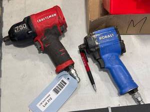 lot 312 image: Craftsman and Kobalt Pneumatic Impact Wrenches