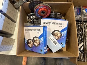 lot 337 image: Metal Brush Wheels and Abrasive Tools in Bulk Packaging