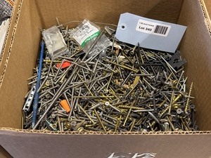 lot 340 image: Screws, Bolts, and Hardware in Box