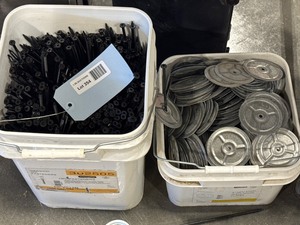 lot 354 image: Versico 3-Inch HPV Steel Insulation Plates and Fasteners Lot