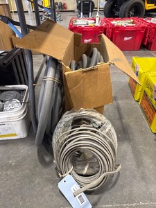 lot 392 image: 12-2 NM Romex Wire and 12-inch and 34-inch Waterproof Conduit Lot