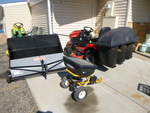 Craftsman T260 Riding Lawn Mower with Bagger, Sweeper and Spreader