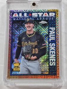lot 2 image: Paul Skenes 2025 Rookie Cup Topps Chrome Refractor #90ASC-17 - Pittsburgh Pirates Baseball Card in Magnetic One Touch