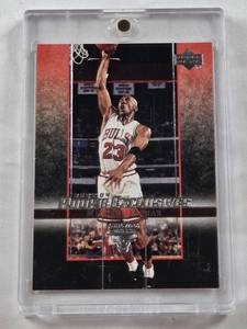 lot 4 image: Michael Jordan 2003 Upper Deck Rookie Exclusives #60 - Chicago Bulls Basketball Card in Magnetic One Touch