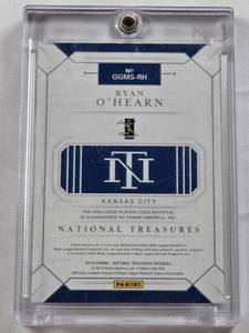 Ryan O'Hearn 2019 Panini National Treasures Patch Numbered 94/99 - Kansas City Baseball Card in Magnetic One Touch