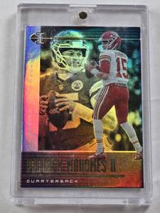 lot 6 image: Patrick Mahomes II 2019 Panini Illusions Refractor #52 - Kansas City Chiefs Football Card in Magnetic One Touch