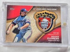 lot 16 image: Roger Clemens Commemorative Patch Topps Crowning Achievements 2023 in Magnetic One Touch