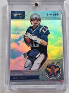 lot 17 image: Tom Brady 2018 Panini Playoff #12 - New England Patriots Football Card in Magnetic One Touch