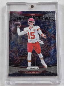 lot 19 image: Patrick Mahomes II 2024 Panini Prizm Fireworks #1 - Kansas City Chiefs Football Card in Magnetic One Touch