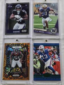 lot 81 image: Rome Odunze 2023 1st Bowman, Kelvin Benjamin 2017 Panini Plates & Patches 2325, J.K. Dobbins Rookie 2020 Panini Score, Will Anderson Jr. 2023 Rookie Panini Prizm Refractor