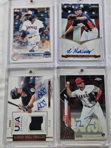 lot 83 image: Isaak Gutierrez 2017 Panini USA Baseball Auto 279299, Matt Thaiss Rookie 2020 Topps Chrome Auto, Nelson Velazquez 2022 Topps Pro Debut Auto, Bryson Brigman 2012 Panini USA Baseball Jersey Auto 3199