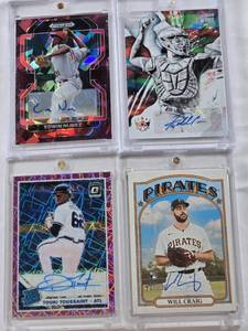 lot 120 image: Reese McGuire 2019 Panini Auto, Will Craig Rookie 2021 Topps Heritage Auto, Edwin Nunez 2022 Panini Prizm Auto 0112, Touki Toussaint 2019 Panini Donruss Optic Rated Rookie Auto