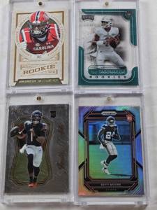 lot 156 image: Tua Tagovailoa 2020 Panini Playoff Rookie, Skyy Moore 2022 Panini Prizm Rookie Variations, Deebo Samuel 2019 Panini Legacy Rookie, Justin Fields 2021 Panini Select Rookie